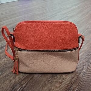 Stylish Red and Tan Women's Bag